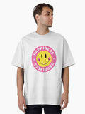Happiness Sticker Smiley Emoji Oversized T-Shirt Sticker | Viral Style | Top Pick For Fans