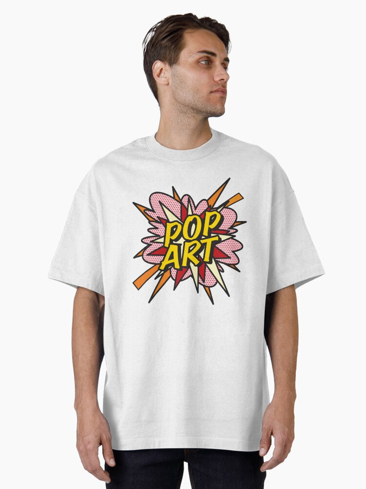 POP ART Comic Book Flash Modern Art Pop Culture Oversized T Shirt T Shirt Trending US Modern Aesthetic