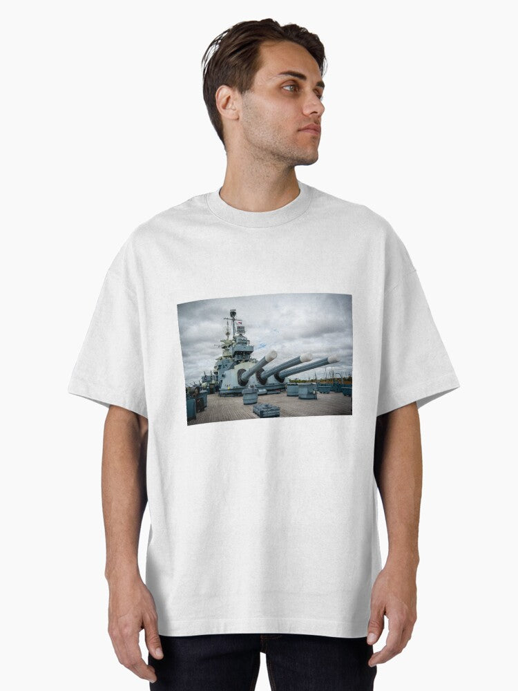 USS North Carolina BB 55 Oversized T Shirt T Shirt Minimal Style