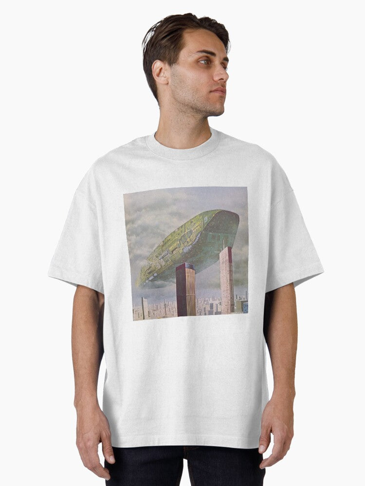 Retro Futurism New York Oversized T-Shirt | Premium Unisex T-Shirt, Trending Graphic Tee