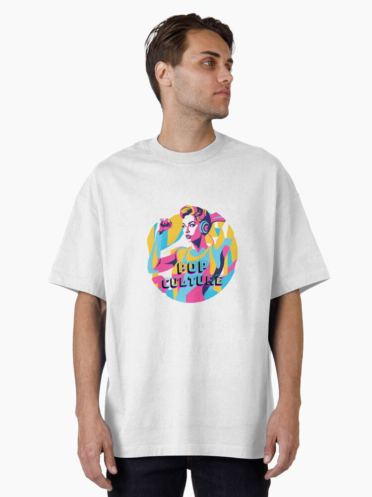 Pop Culture Explosion of Colors Attitude Oversized T Shirt T Shirt Trending US Daily Wear
