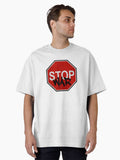 STOP WAR TRAFFIC SIGN Oversized Shirt T Shirt Everyday Wear
