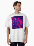Neon Nights 1985 Retro Synthwave Phone Call Oversized T-Shirt | Premium Unisex T-Shirt, Trending Graphic Tee