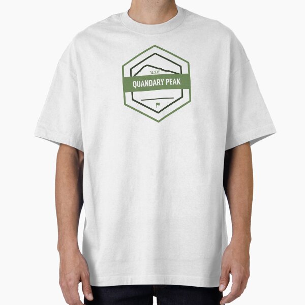 14er Summit Badge - Quandary Peak Oversized T-Shirt for Sale by lexjincoelho