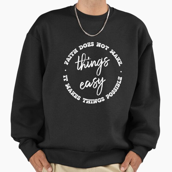 Foi Bible Verse Luc 1 37 Sweatshirt Premium Oversize Hoodie