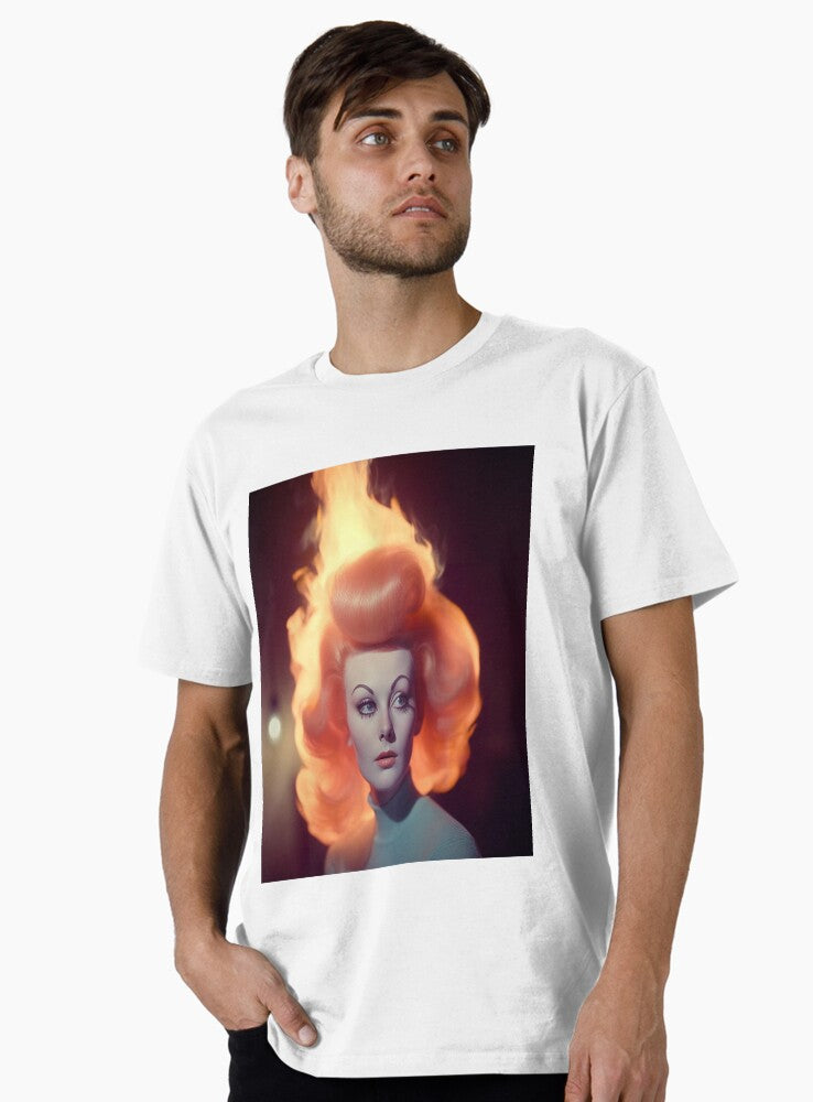 Retro Flame Hair Premium T-Shirt | Premium Unisex T-Shirt, Trending Graphic Tee