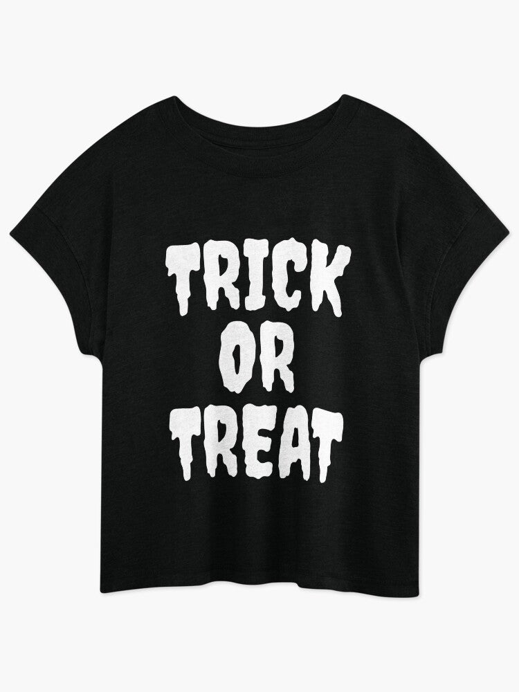 Trick Or Treat Relaxed T Shirt Clean Design