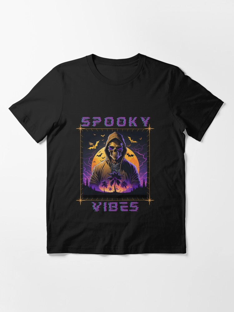 Spooky Vibes Chill Skeleton Ghost Essential T Shirt