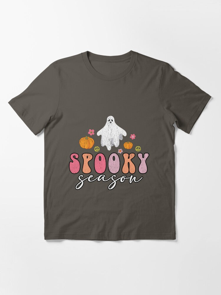 Groovy Ghost Spooky Season Halloween Gift Essential T Shirt 2
