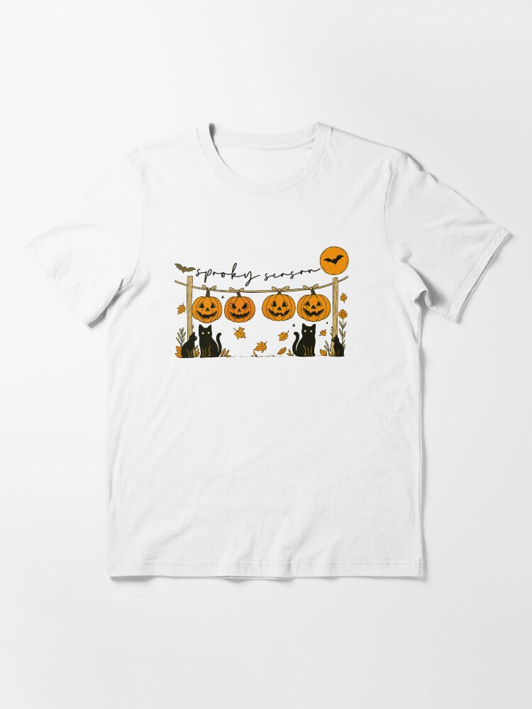 Black Cat Pumpkin Funny Halloween Essential T Shirt