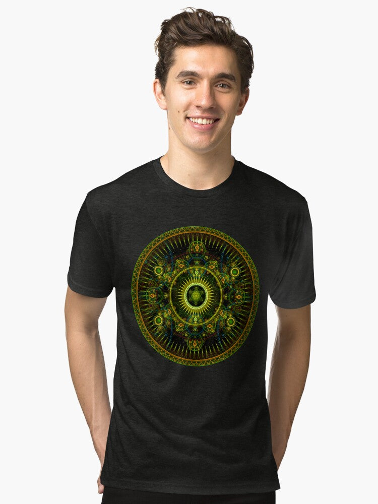 Metatron s Magick Wheel Sacred Geometry Tri blend T Shirt T Shirt Trending US Hot Right Now