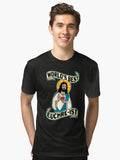 Funny Euchre World s Best Euchre ist Jesus Pun Tri blend T Shirt T Shirt Premium Print Daily Wear