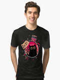 Bottled Menace Evil Black Cat Tri blend T Shirt T Shirt Premium Print Fan Favorite