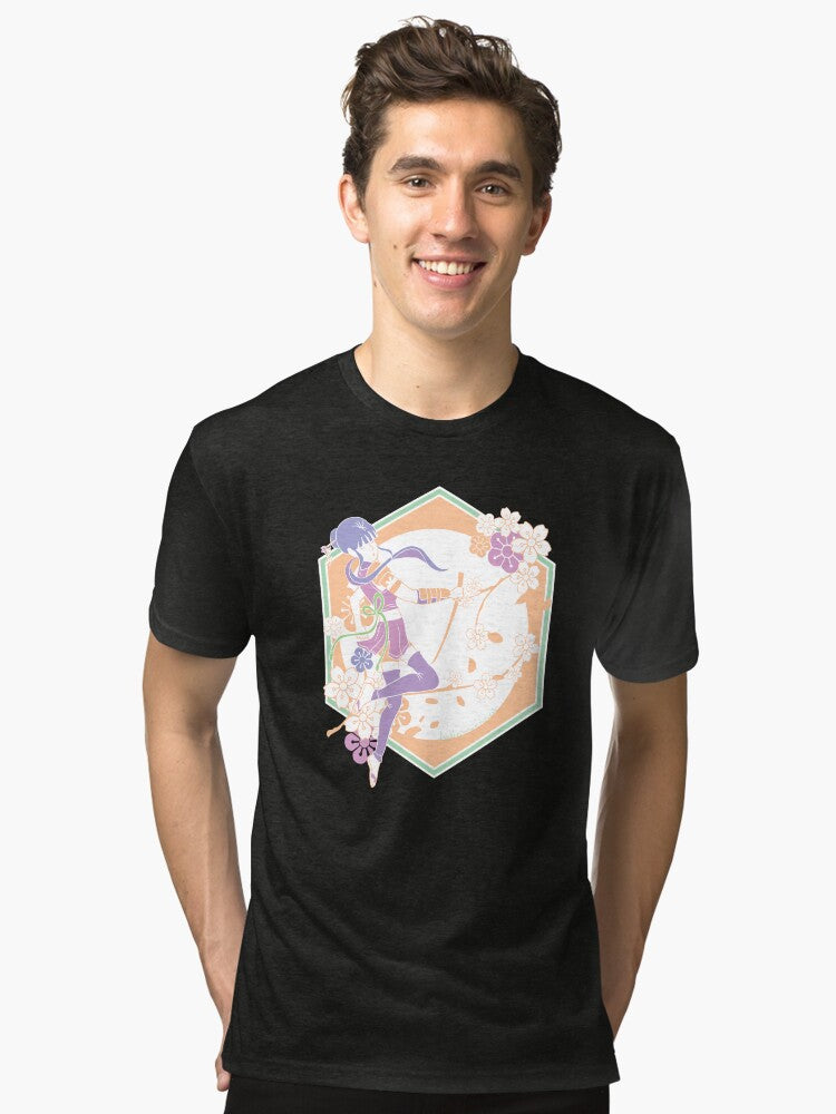 Little cherry blossom ninja girl Tri blend T Shirt T Shirt Comfort Fit Hot Right Now
