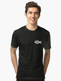 Ichthys Christian Jesus Christ Fish Symbol Graphic Tri blend T Shirt T Shirt Streetwear Style Best Seller Look