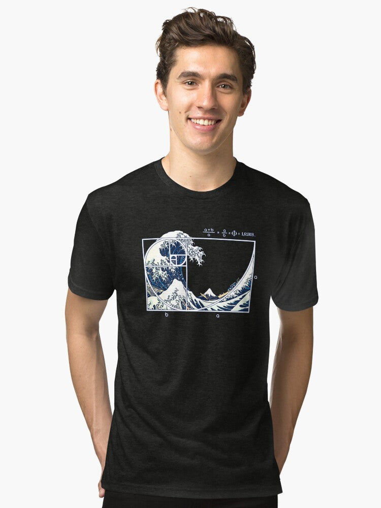 The Great Fibonacci Wave Tri blend T Shirt T Shirt Viral TikTok Daily Wear