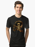 Posada Day of the Dead Outlaw Tri blend T Shirt T Shirt Streetwear Style Hot Right Now