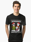 Funny Oasis Snowasis Some Might Sleigh Parody Christmas Jumper Design for Music Fans Tri blend T Shirt Sweater Comfort F