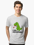 I am unstoppable T rex Tri blend T Shirt T Shirt Streetwear Style Daily Wear
