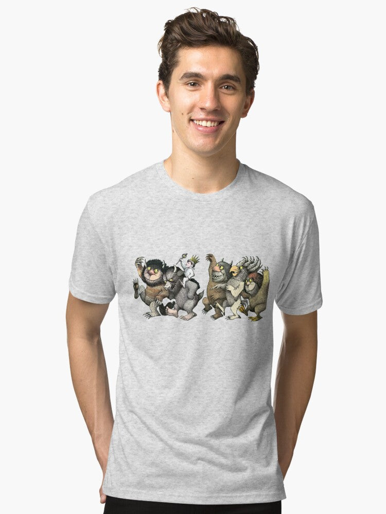 Wild Things Romp Graphic Tri blend T Shirt T Shirt Trending US Gift Ready
