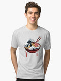 Great Ramen Wave White Tri blend T Shirt T Shirt Premium Print Daily Wear