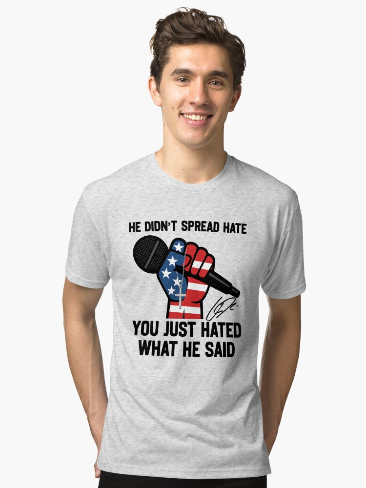 Charlie Kirk in memory patriot freedom USA Tri blend T Shirt T Shirt Viral TikTok Daily Wear