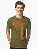 It s An Orange Cat Thing Funny Tabby Cat Holding On with Claws Tri blend T Shirt T Shirt Trending US Daily Wear