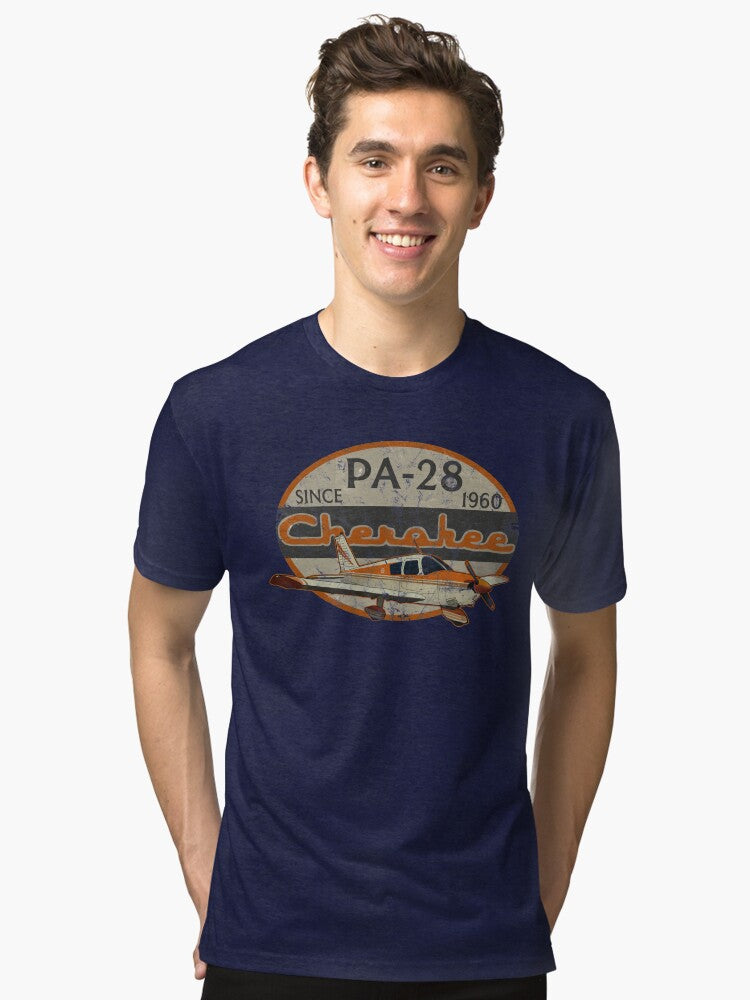 PA 28 Piper Cherokee Since 1960 Retro Vintage Design Tri blend T Shirt T Shirt Premium Print Gift Ready