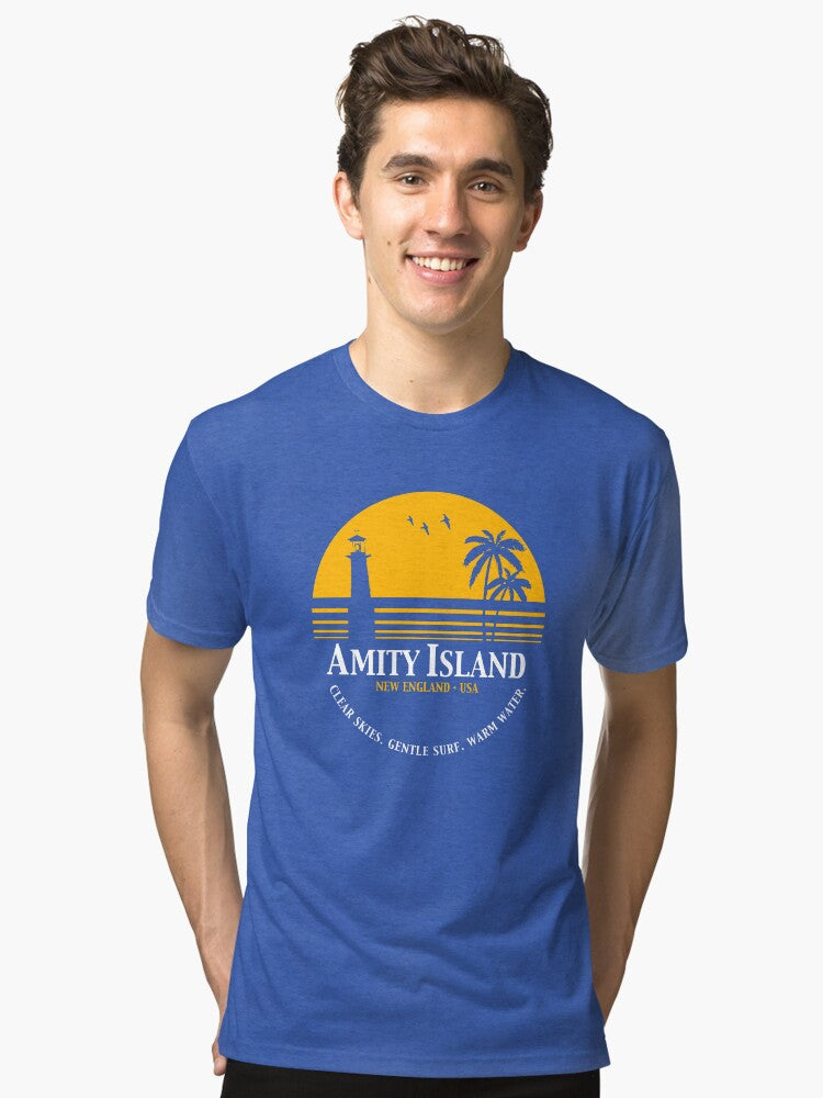 Amity Island Tri blend T Shirt T Shirt Trending US Best Seller Look