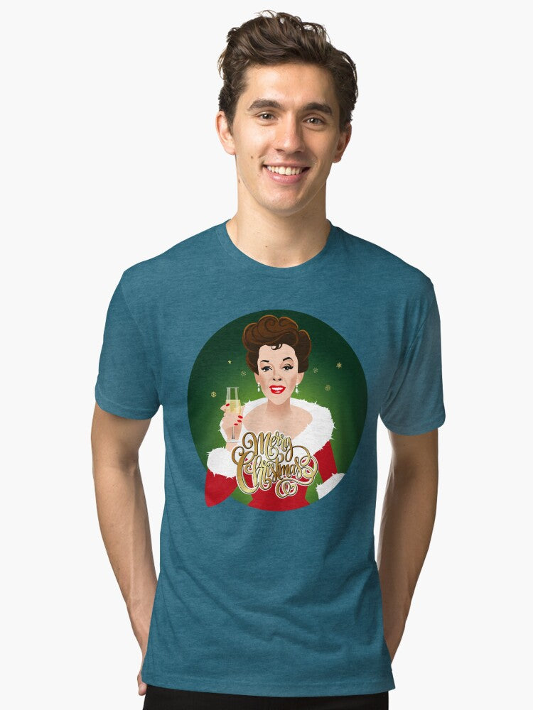 Merry Christmas from Judy Tri blend T Shirt T Shirt Streetwear Style Gift Ready