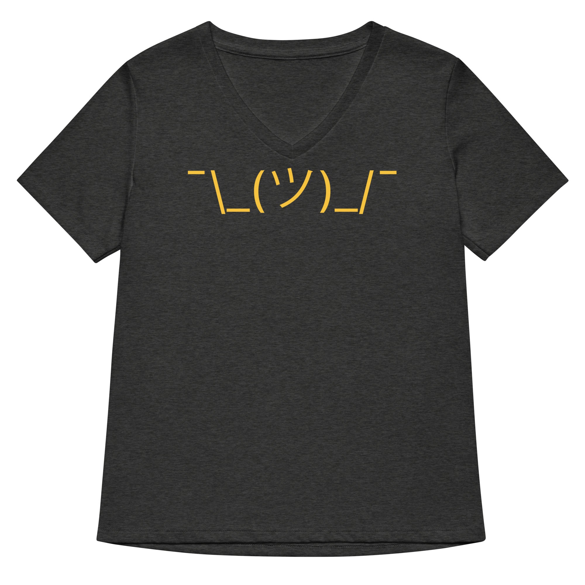 Shrug Emoji Women S V Neck Tee V Neck T Shirt Minimal Style