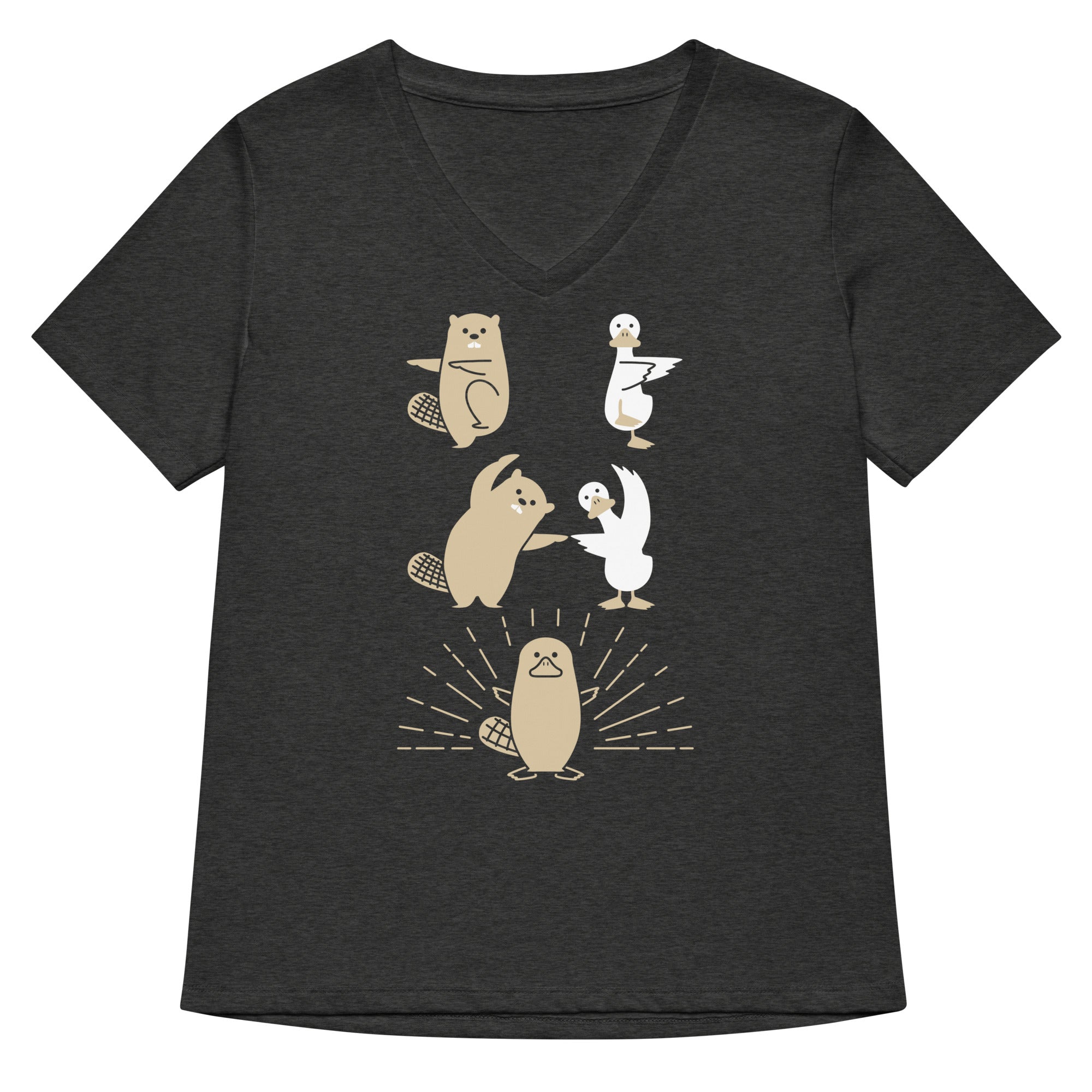 Platypus Fusion Women S V Neck Tee V Neck T Shirt Premium Print