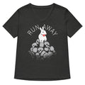 Run Away Women S V Neck Tee V Neck T Shirt Everyday Wear