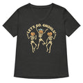 Let S Go Ghouls Women V Neck Tee V Neck T Shirt Premium Print