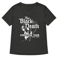 The Black Death European Tour Women S V Neck Tee V Neck T Shirt Minimal Style