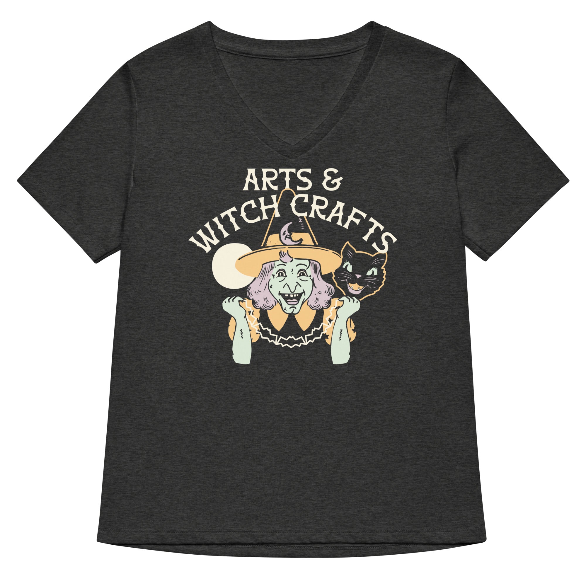 Arts Witch Crafts Women S V Neck Tee V Neck T Shirt Premium Print