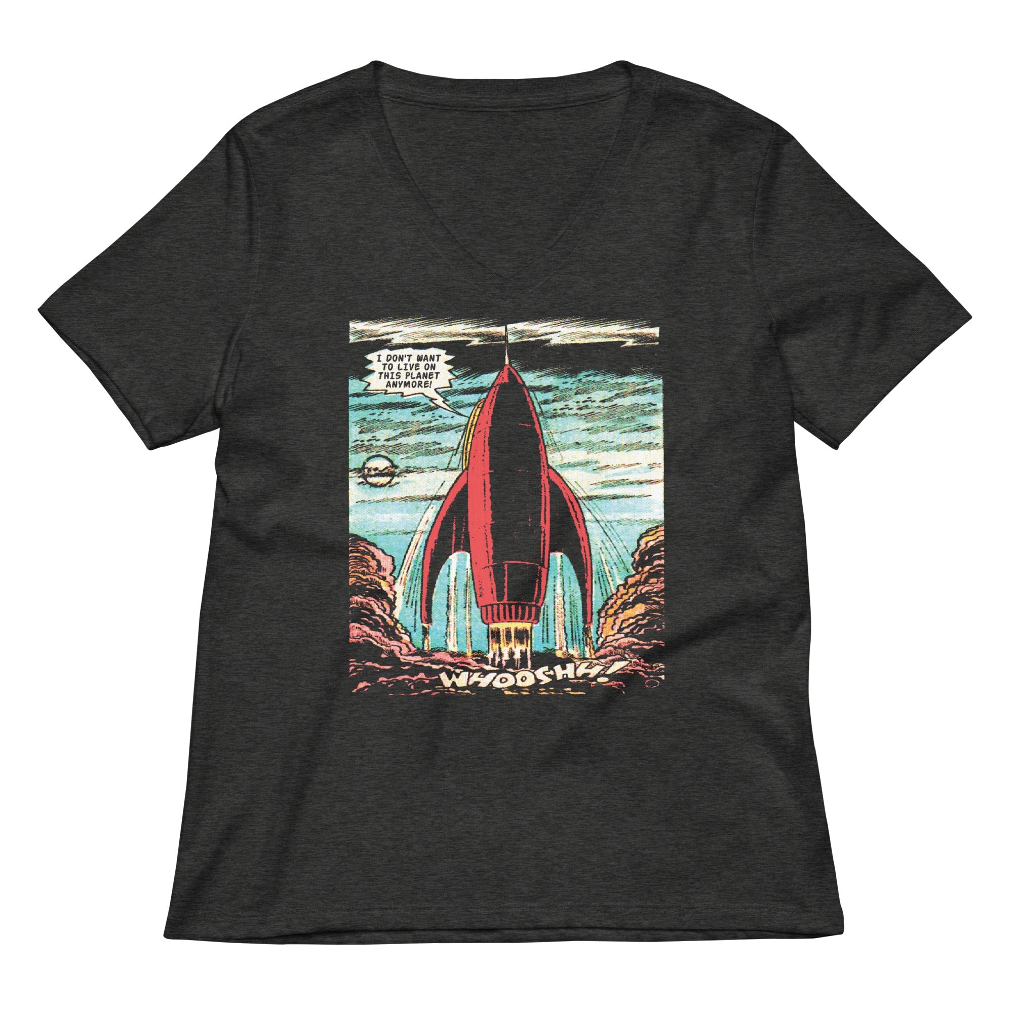 I Don T Want To Live On This Planet Anymore Women S V Neck Tee V Neck T Shirt Everyday Wear