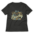 In A Beachy Mood Women S V Neck Tee V Neck T Shirt Minimal Style