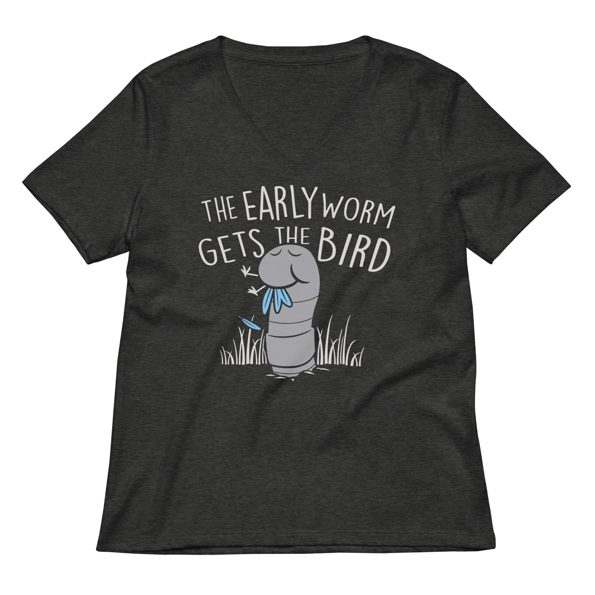 The Early Worm Gets Bird Women S V Neck Tee V Neck T Shirt Minimal Style