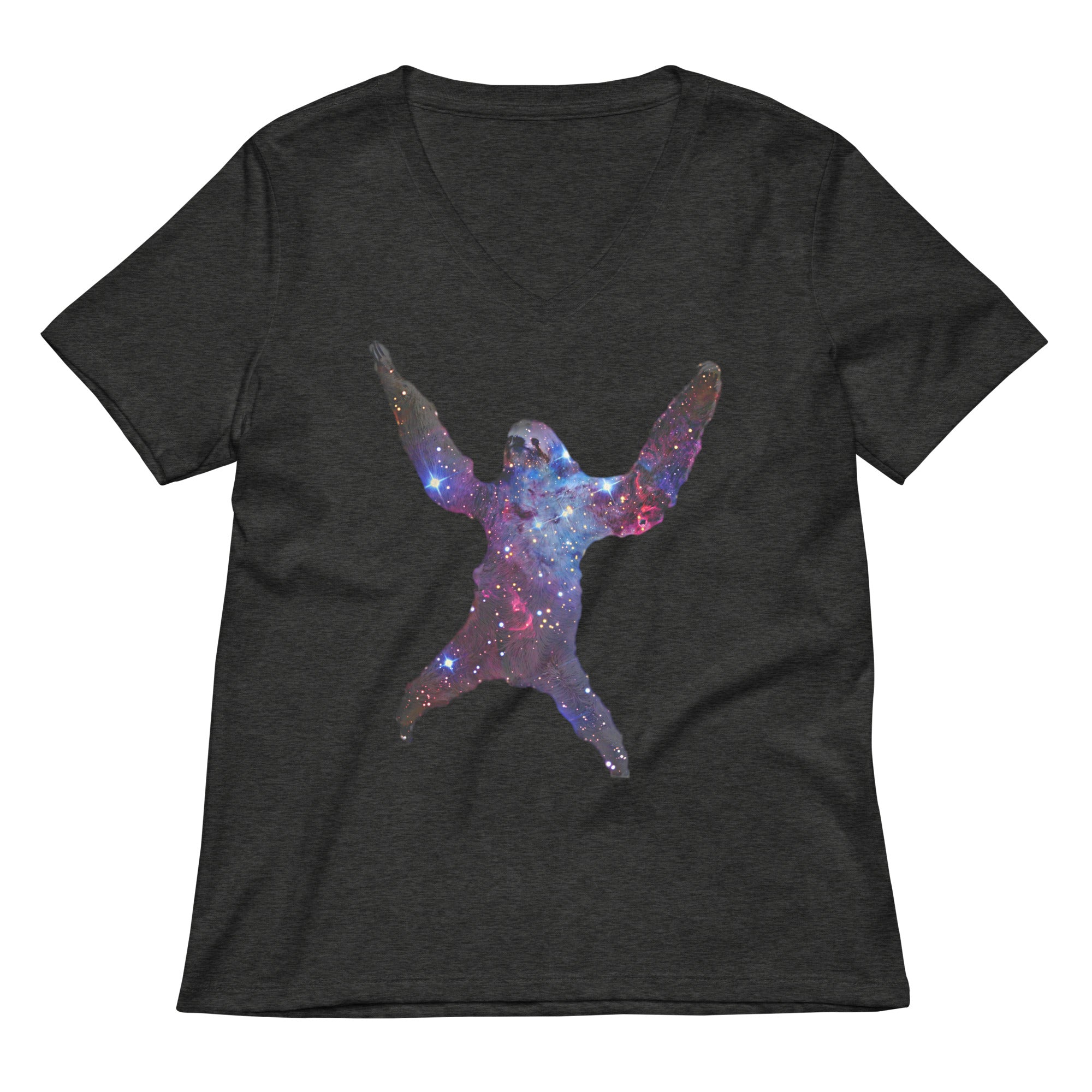 Sloth Nebula Women S V Neck Tee V Neck T Shirt Clean Design