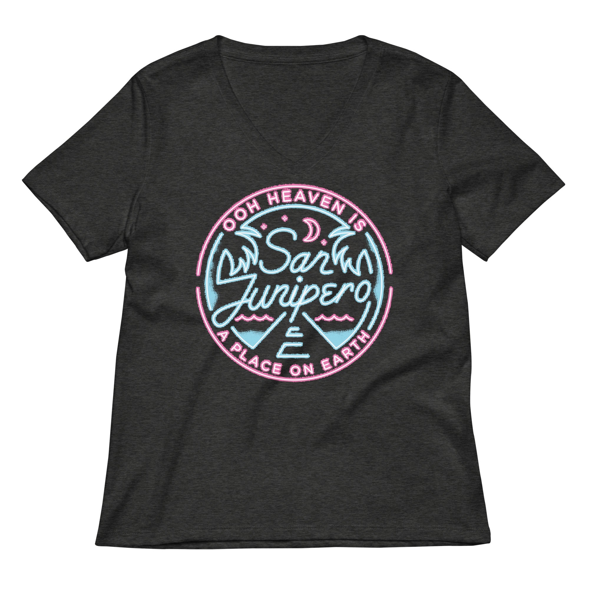 San Junipero Women S V Neck Tee V Neck T Shirt Clean Design