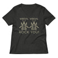 Weevil Rock You Women S V Neck Tee V Neck T Shirt Premium Print