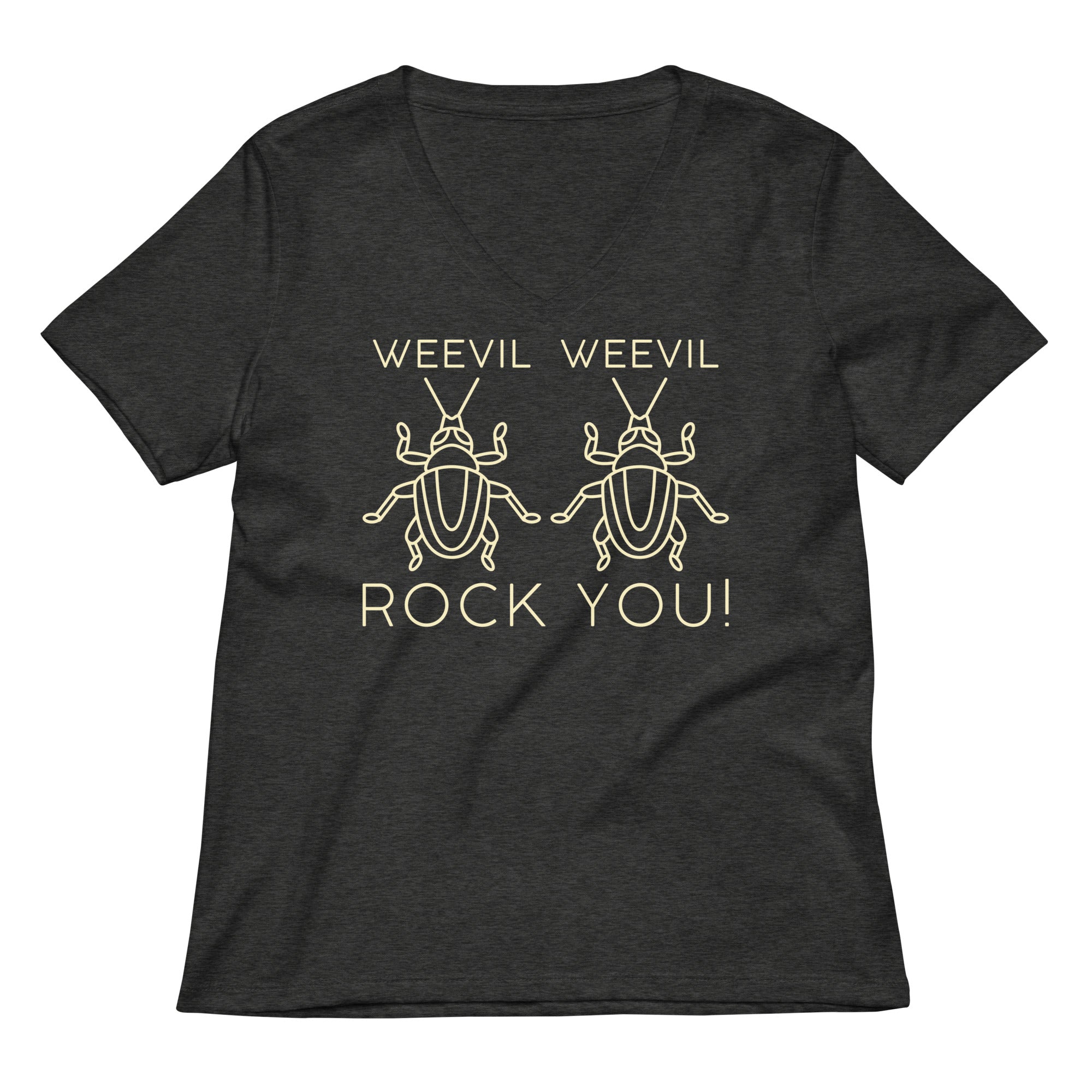 Weevil Rock You Women S V Neck Tee V Neck T Shirt Premium Print