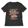 Greetings From New Jersey Women S V Neck Tee V Neck T Shirt Gift Ready