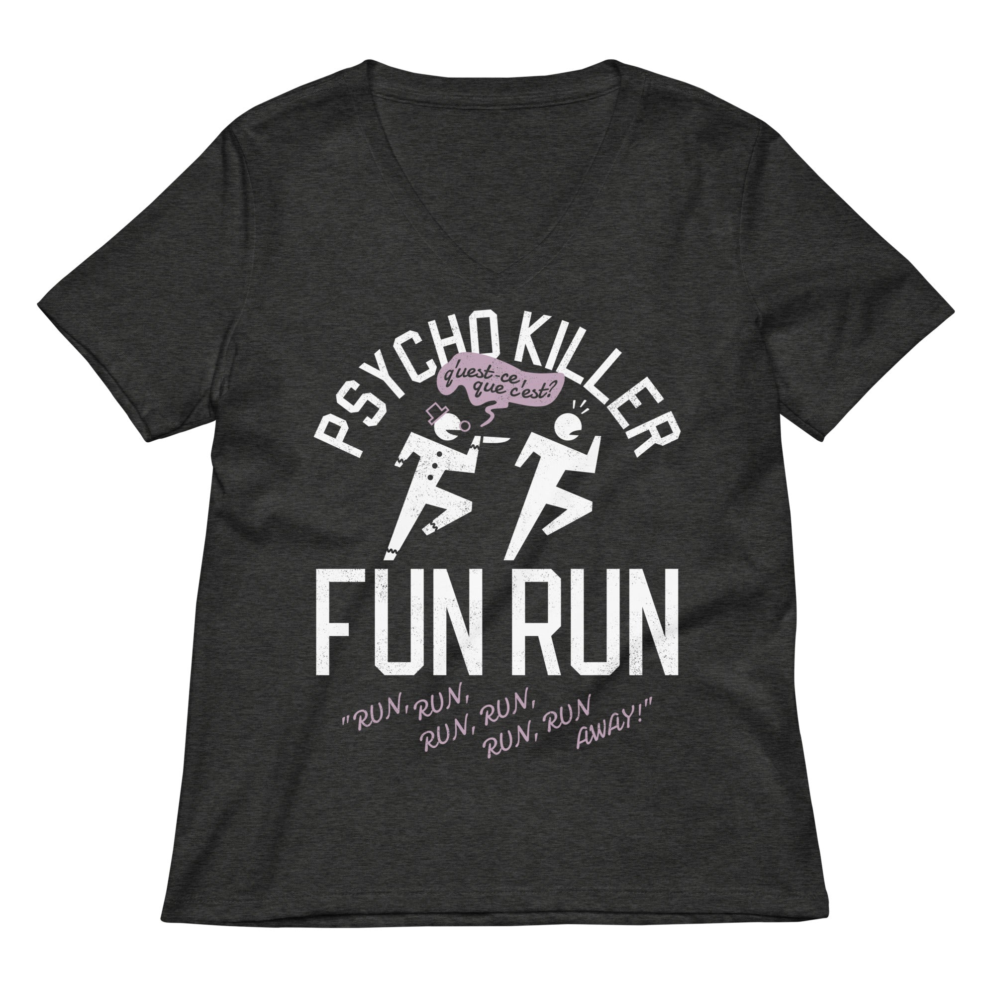 Psycho Killer Fun Run Women S V Neck Tee V Neck T Shirt Everyday Wear