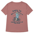 Born To Dilly Dally Forced Pick Up The Pace Women S V Neck Tee V Neck T Shirt Gift Ready