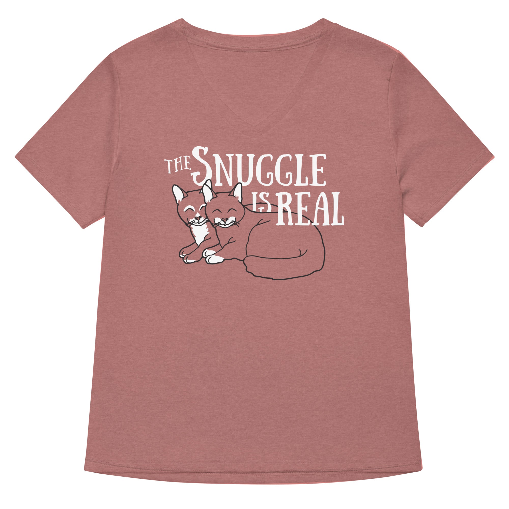 The Snuggle Is Real Women S V Neck Tee V Neck T Shirt Clean Design
