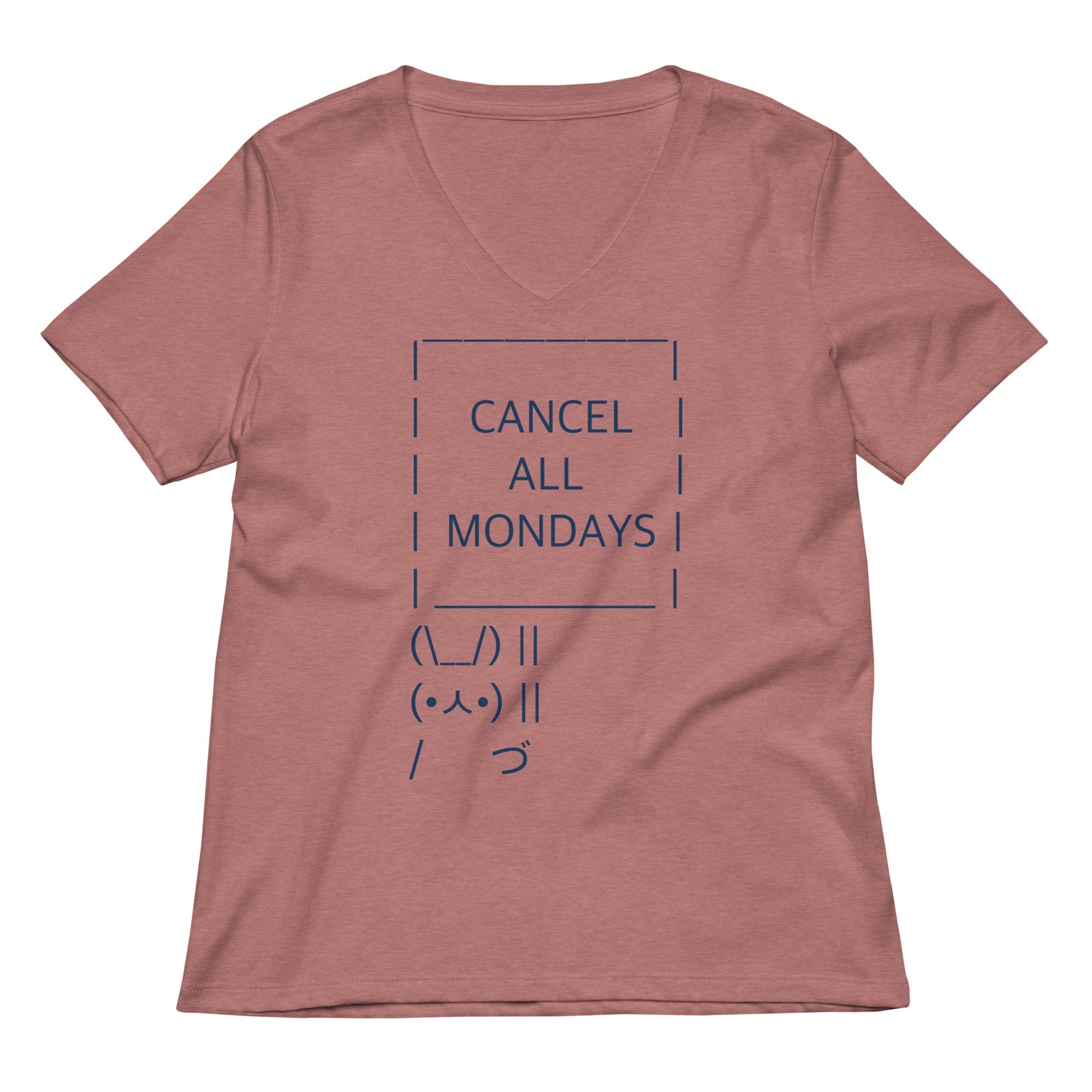 Cancel All Mondays Bunny Women S V Neck Tee V Neck T Shirt Gift Ready