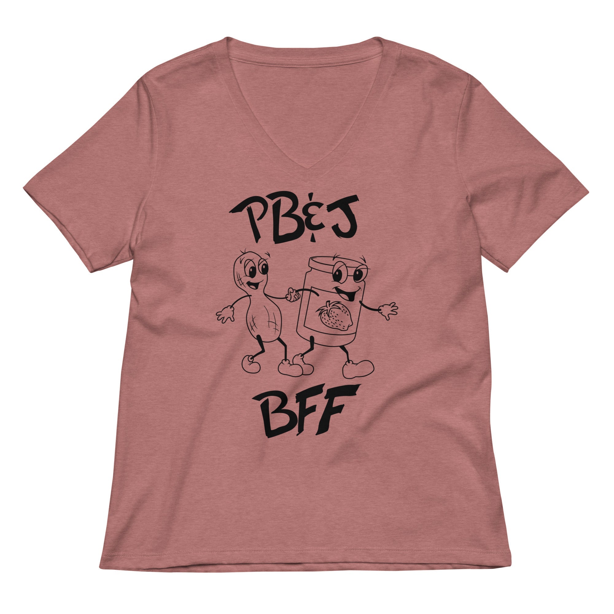 Peanut Butter And Jelly Bff Women S V Neck Tee V Neck T Shirt Gift Ready