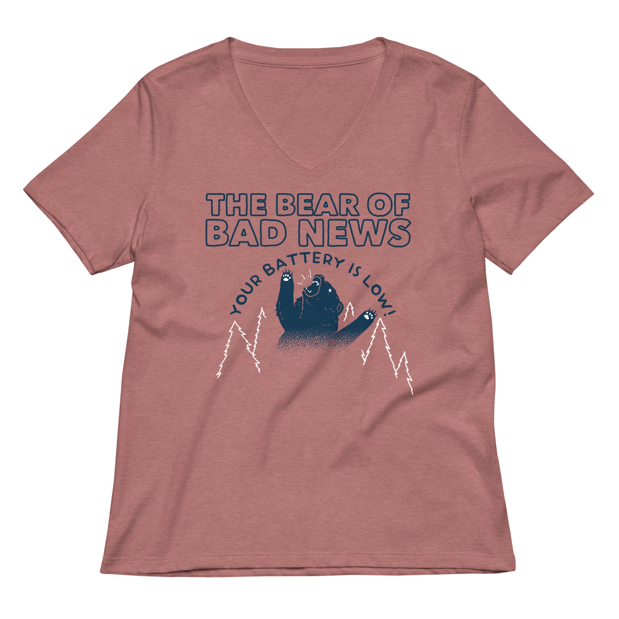 The Bear Of Bad News Women S V Neck Tee V Neck T Shirt Gift Ready